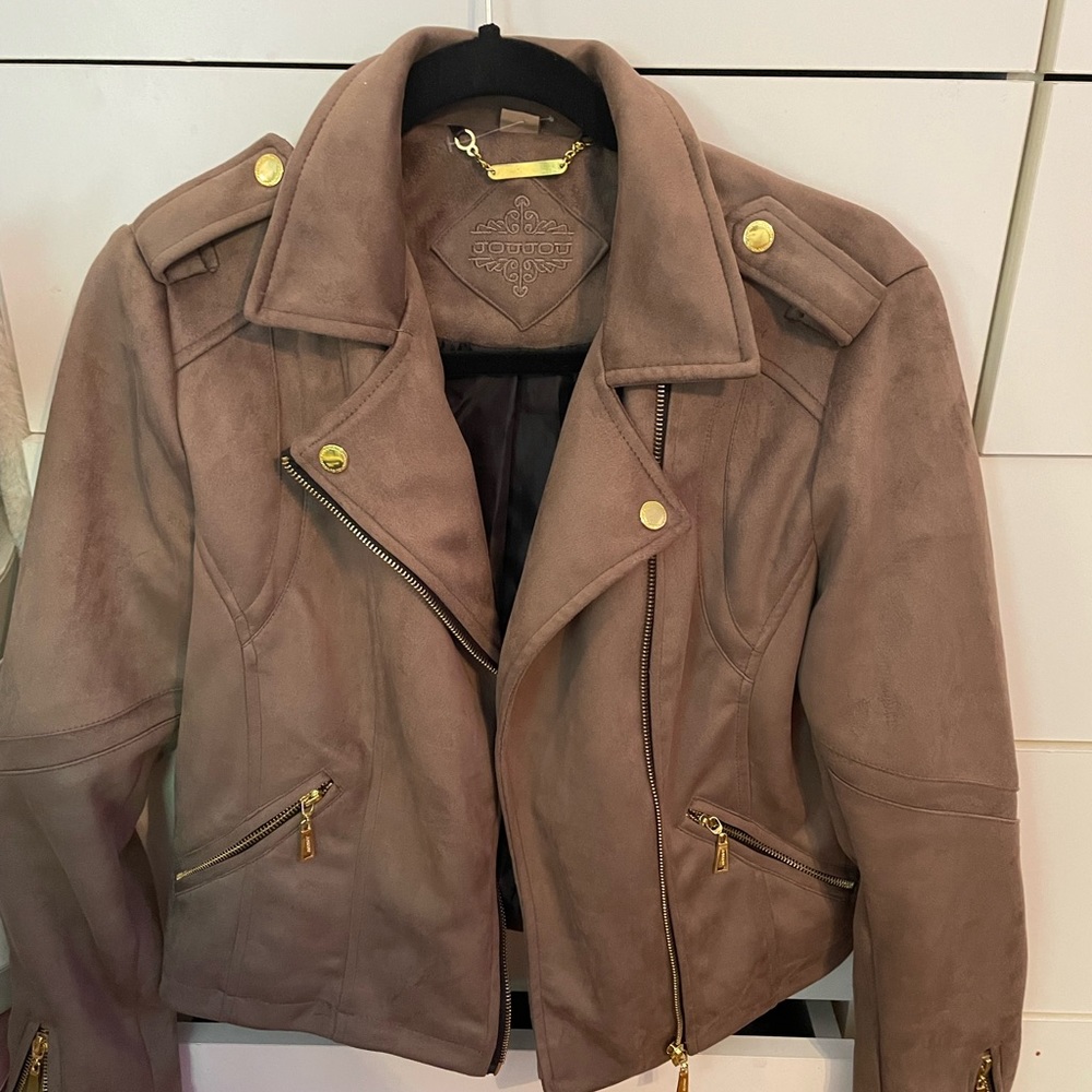 Worn once/ jou jou jacket/literally brand new/ gold details inside
